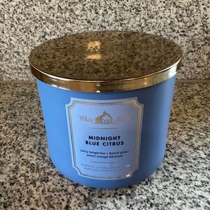 White Barn Bath & Body Works Midnight Blue Citrus 3-Wick Candle